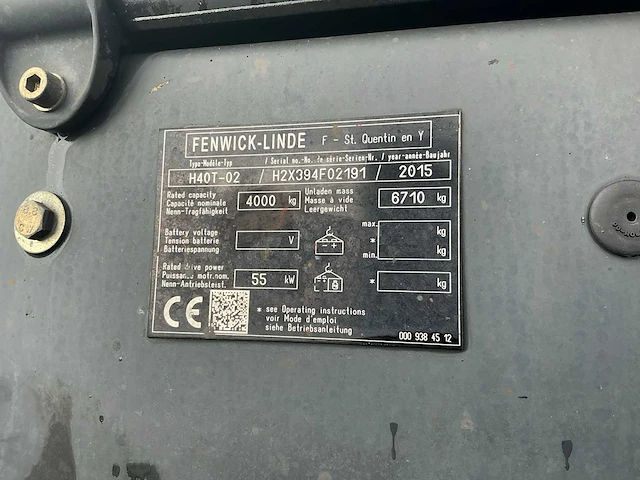 2015 linde h40t-02 vorkheftruck - afbeelding 21 van  28