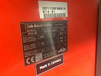 2015 linde r14-01 reach truck - afbeelding 14 van  24