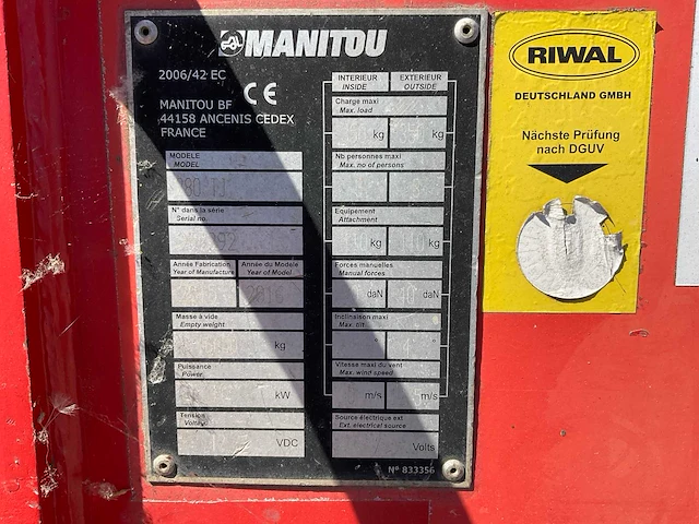 2015 manitou 280tj knikarm telescoop hoogwerker - afbeelding 24 van  30