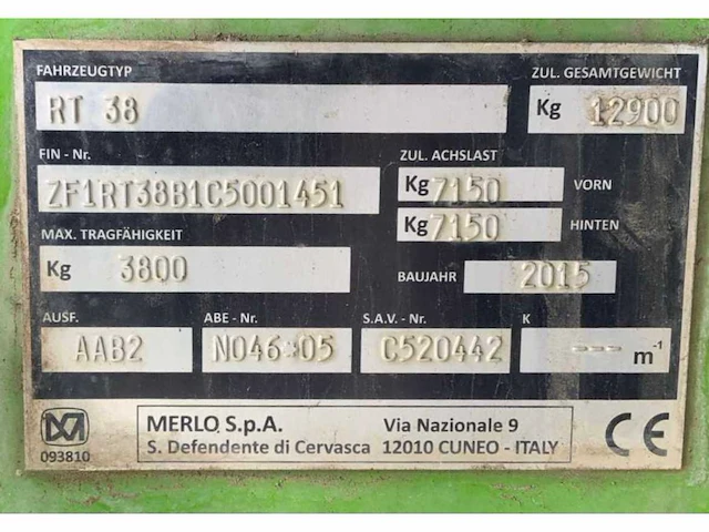2015 merlo rt 38.16 verreiker 4x4 - afbeelding 30 van  36