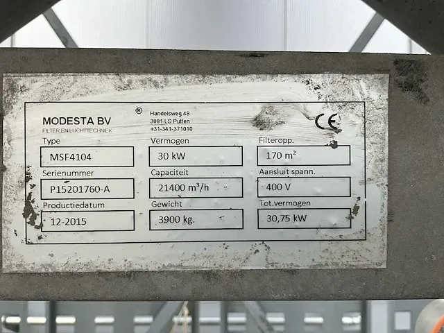 2015 modesta msf4104 motfilter afzuiginstallatie - afbeelding 5 van  9