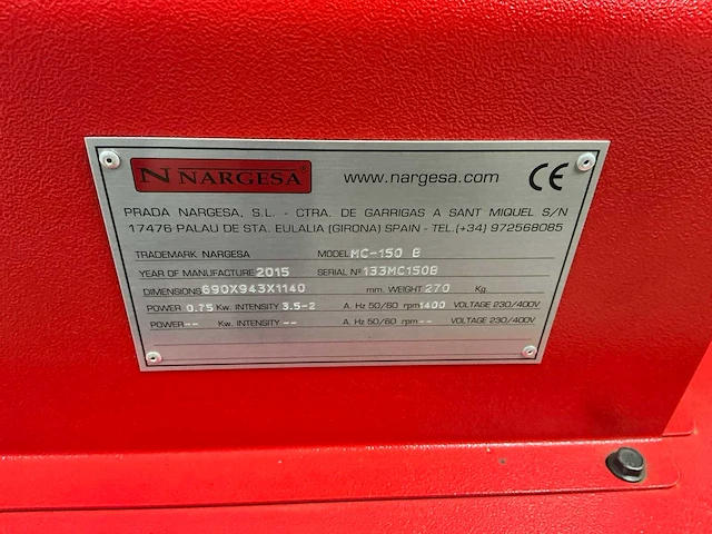 2015 nargesa mc-150b profielwals - afbeelding 3 van  11