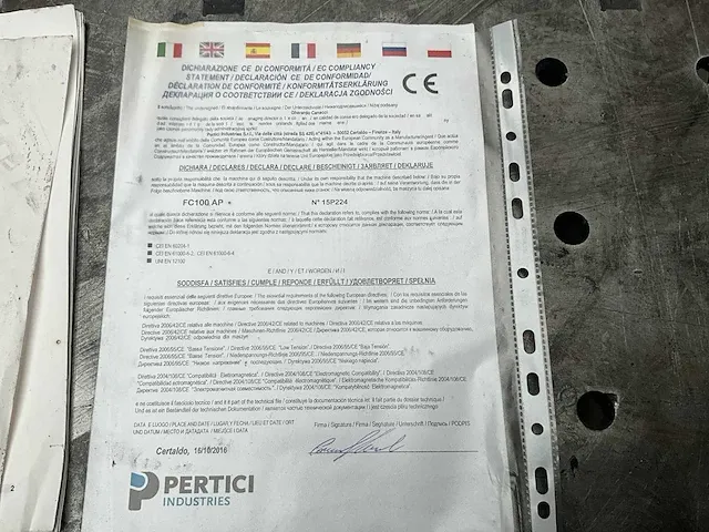 2015 pertici univer fc 100 ap kopieer freesmachine - afbeelding 19 van  26