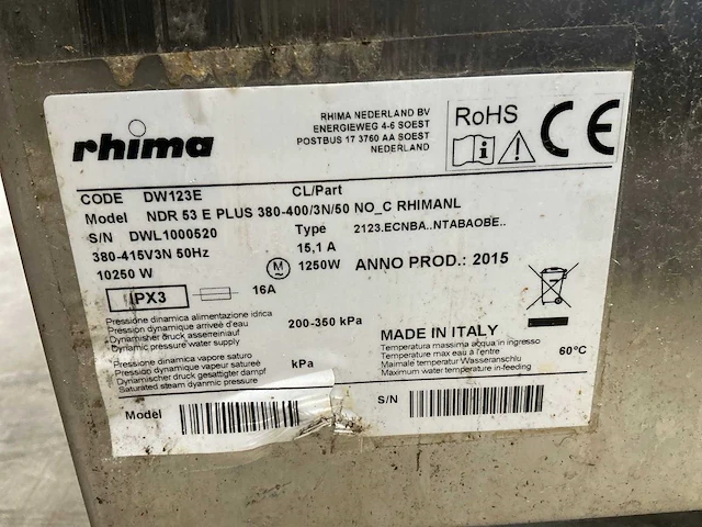 2015 rhima dr53 korvenvaatwasmachine - afbeelding 7 van  7