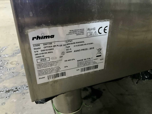 2015 rhima dw 115 e vaatwasmachine - afbeelding 7 van  7