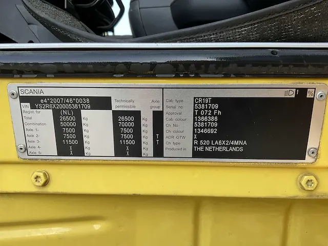 2015 scania r520 vrachtwagen - afbeelding 27 van  36