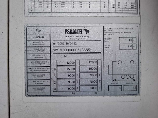 2015 schmitz cargobull scb*s3b oplegger / koeltrailer - afbeelding 20 van  31