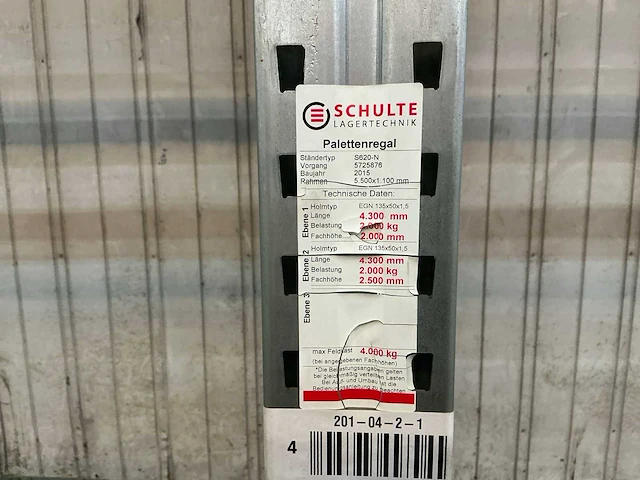 2015 schulte s620-n magazijnstelling - afbeelding 2 van  14