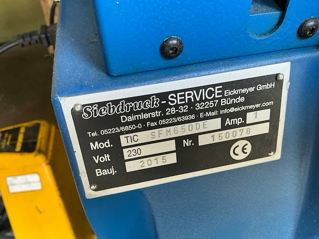 2015 siebdruck-service tic sfm650de zeefdrukmachine - afbeelding 24 van  30