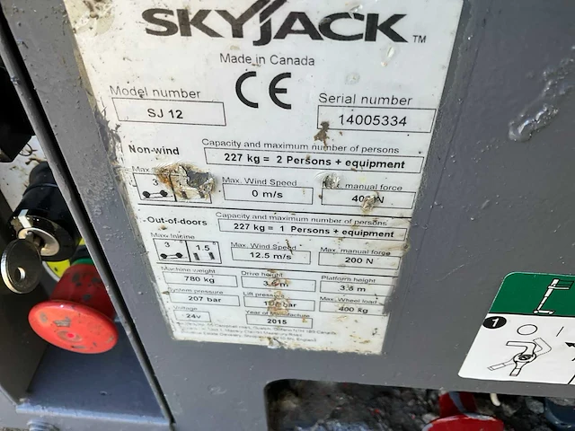 2015 skyjack sj 12 hoogwerker - afbeelding 3 van  11