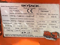 2015 skyjack sj iii 4626 hoogwerker - afbeelding 30 van  30