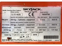 2015 skyjack sj iii 4626 hoogwerker - afbeelding 11 van  19