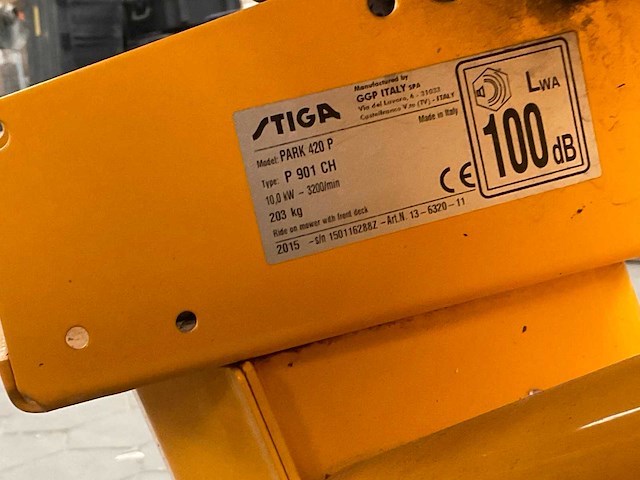 2015 stiga park 420p p901 ch grasmaaier - afbeelding 8 van  16