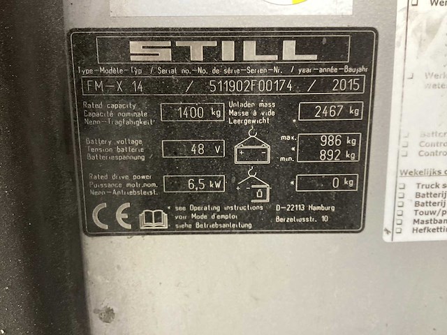2015 still fm-x 14 reach truck - afbeelding 12 van  12