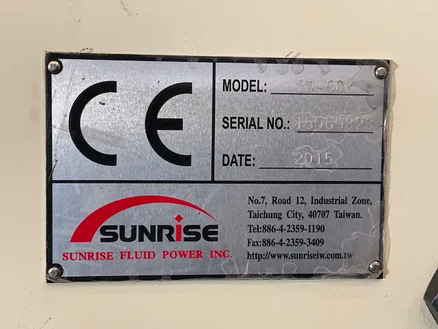 2015 sunrise iw-60k gecombineerde pons / knipmachine - afbeelding 10 van  11