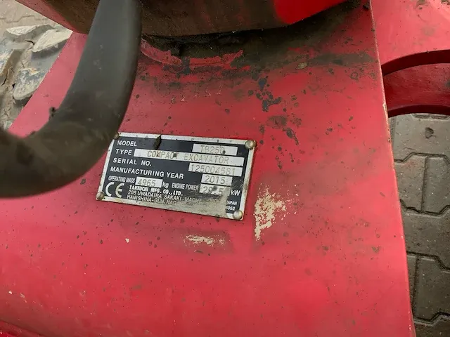 2015 takeuchi tb250 minigraafmachine - afbeelding 13 van  37
