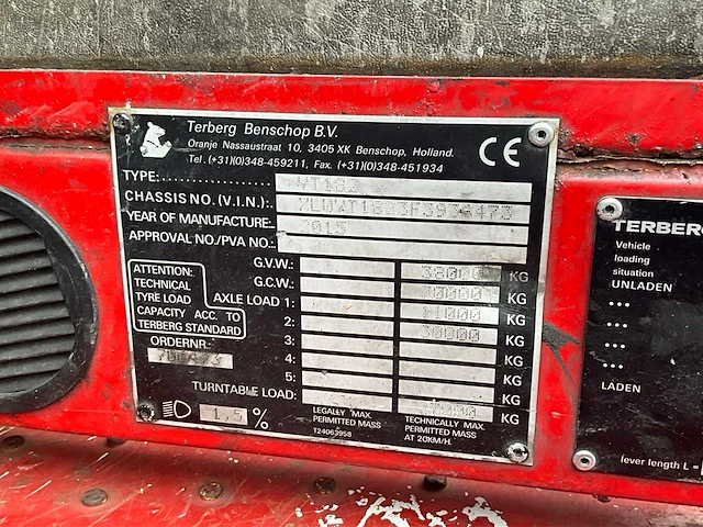 2015 terberg yt182 terminal trekker - afbeelding 22 van  29