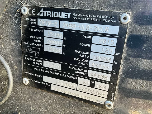 2015 trioliet triotrac 2-24000 voermengwagen - afbeelding 26 van  44