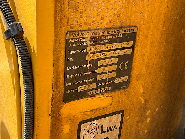 2015 volvo l180h shovel - afbeelding 59 van  62