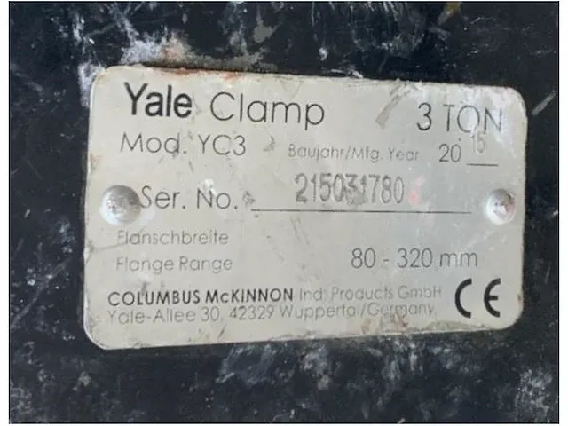 2015 yale yc3 balkklem (2x) - afbeelding 4 van  5