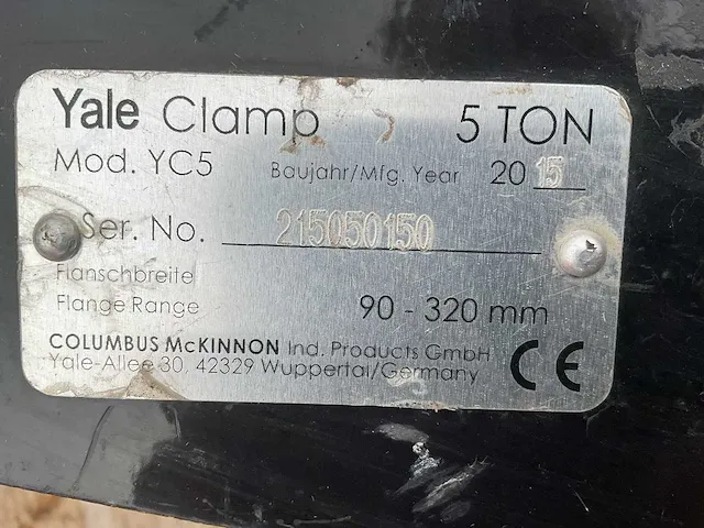 2015 yale yc5 balkklem (2x) - afbeelding 4 van  5