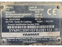 2015 yanmar c30r-2b rupsdumper - afbeelding 21 van  28