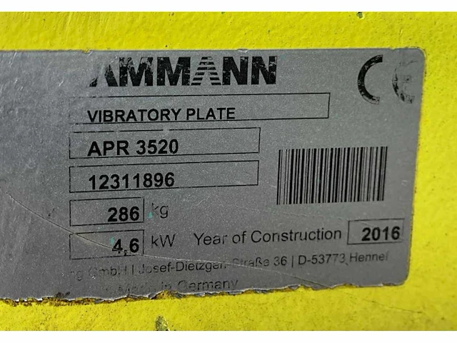 2016 ammann apr 3520 trilplaat - afbeelding 5 van  13