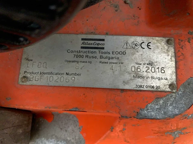 2016 atlas copco lf80 trilplaat - afbeelding 7 van  7