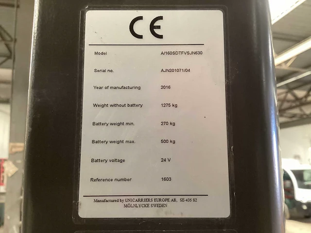 2016 atlet a/160sdtfvsjn630 stapelaar - afbeelding 12 van  13