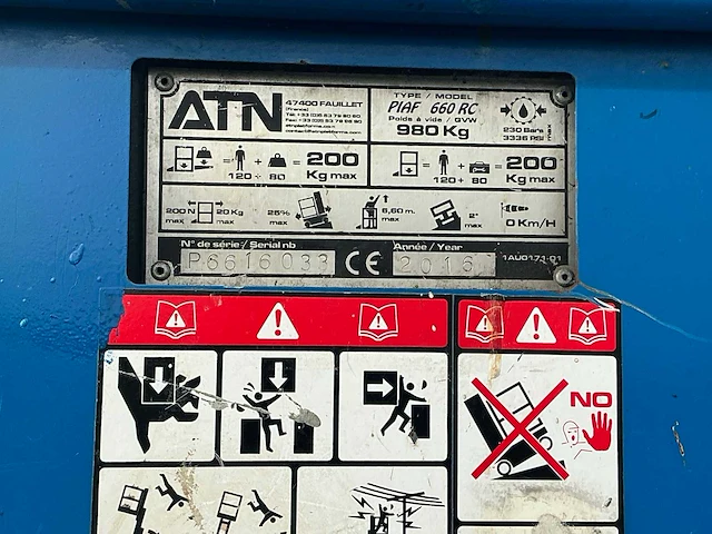 2016 atn piaf 660 rc hoogwerker - afbeelding 5 van  13