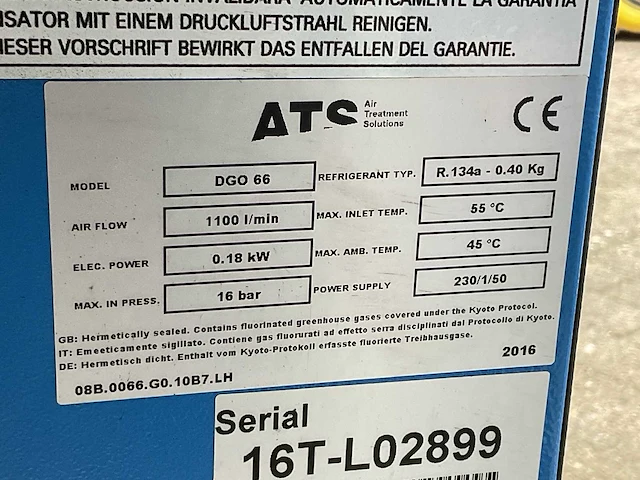 2016 ats dgo66 luchtdroger - afbeelding 4 van  4