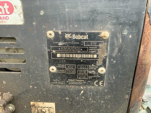 2016 bobcat e 19 rups graafmachine - afbeelding 6 van  15