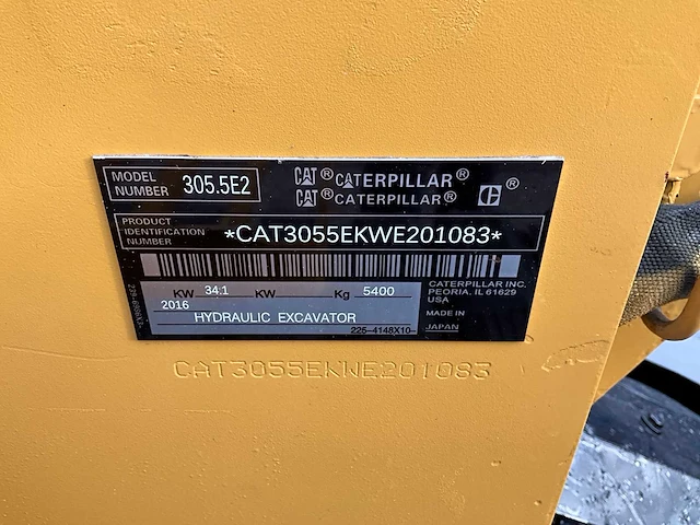 2016 caterpillar 305.5e2 midigraafmachine - afbeelding 22 van  29
