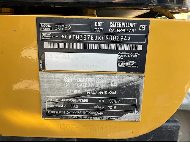 2016 caterpillar 307e2 midigraafmachine - afbeelding 52 van  56
