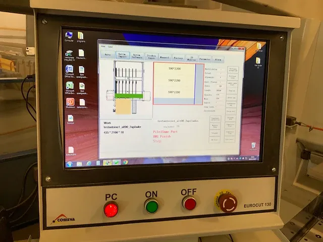 2016 comeva eurocut 130/3800 cnc platen opdeelzaagmachine - afbeelding 7 van  18