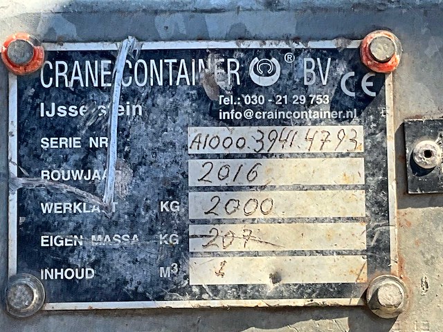 2016 crane container a kraancontainer - afbeelding 6 van  6