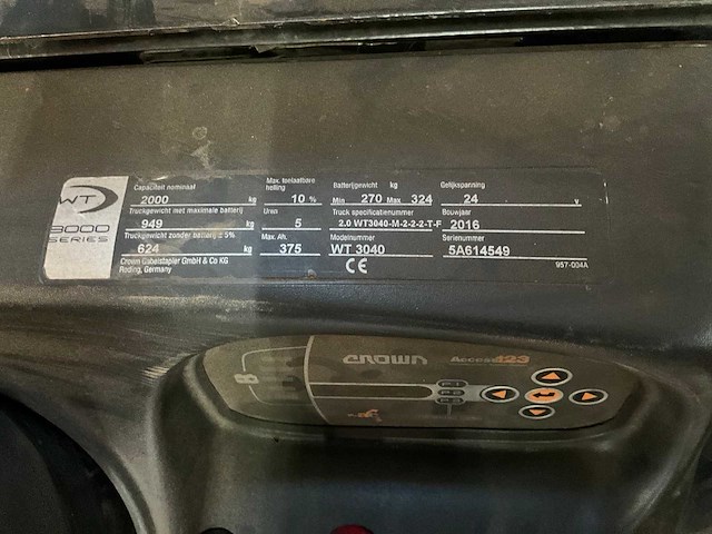 2016 crown wt 3040 stapelaar - afbeelding 8 van  9