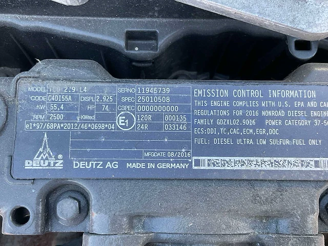 2016 deutz tcd 2.9 l4 dieselmotor - afbeelding 6 van  14