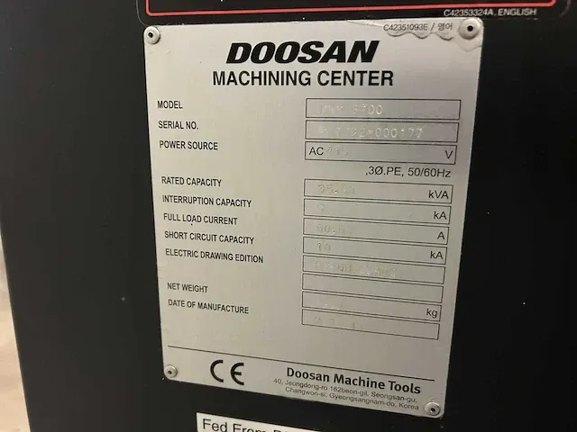 2016 doosan dnm 6700 cnc bewerkingscentrum - afbeelding 9 van  17