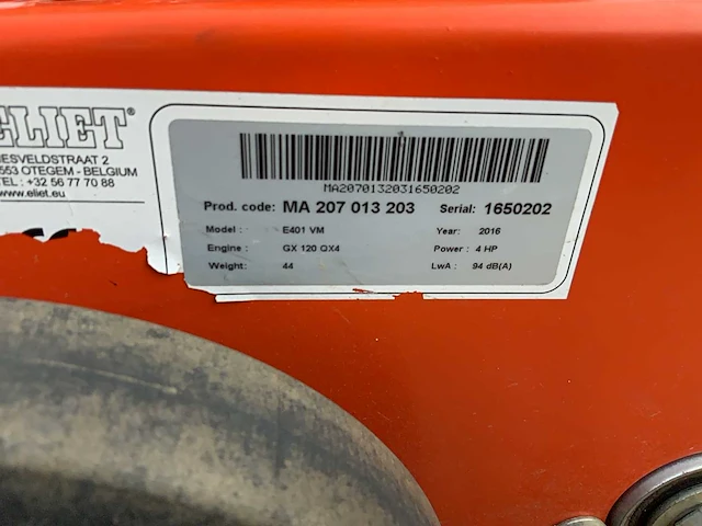 2016 eliet e401 vm verticuteermachine - afbeelding 7 van  7