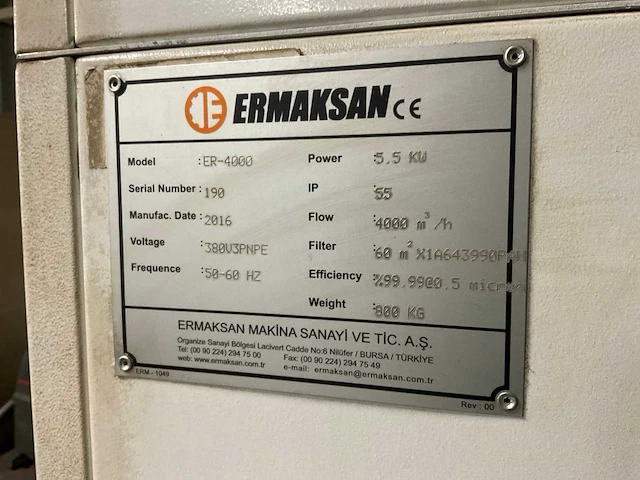 2016 ermaksan fibermak monentum gen-3 sm 4000 fiber lasersnijmachine - afbeelding 27 van  45