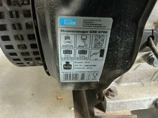 2016 gude gse6700 stroomgenerator - afbeelding 7 van  7