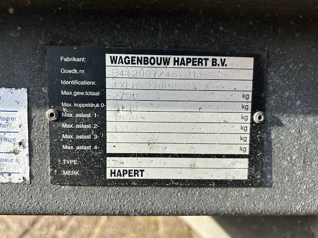 2016 hapert aanhangwagen, koelwagen - afbeelding 6 van  8