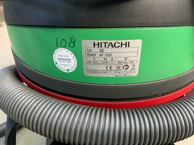 2016 hitachi nt 1232 industriële stofzuiger - afbeelding 4 van  4