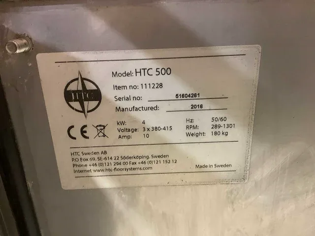 2016 htc 500 vloeropruw-/schuurmachine - afbeelding 6 van  6