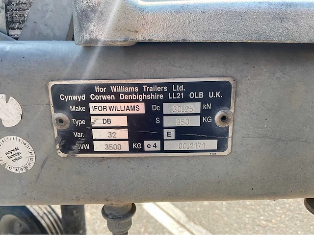 2016 ifor williams 2hb gx105 machinetransporter / aanhangwagen - afbeelding 14 van  22
