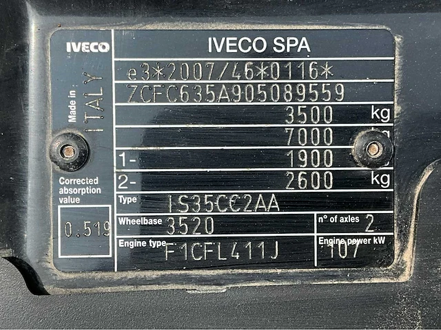 2016 iveco daily 35c15v 3.0 352 bedrijfswagen - afbeelding 30 van  36