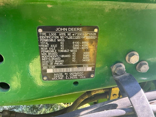 2016 john deere 6110r vierwielaangedreven landbouwtractor - afbeelding 33 van  39