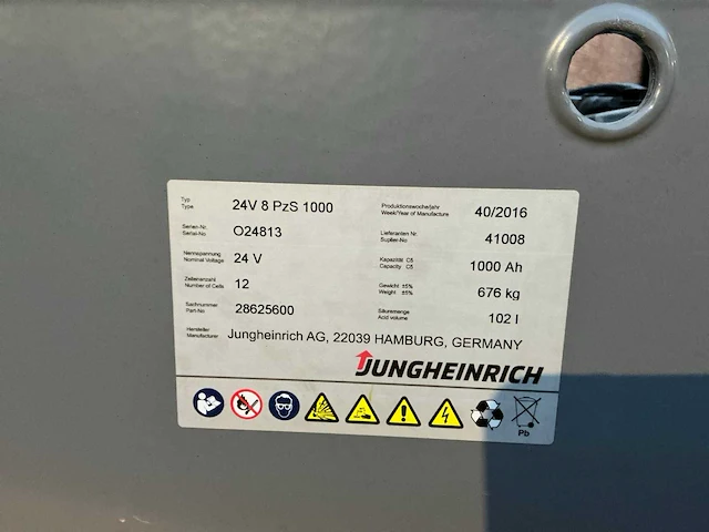 2016 jungheinrich efg 115 vorkheftruck - afbeelding 17 van  30