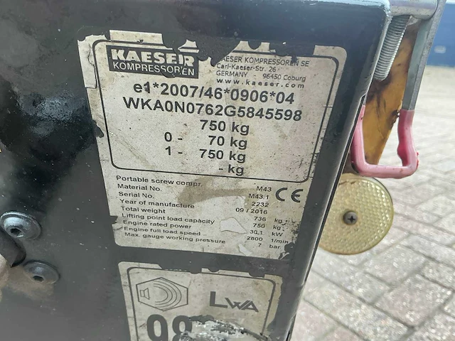 2016 kaeser m43 luchtcompressor - afbeelding 4 van  12